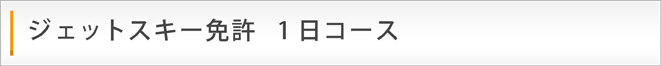 ジェットスキー免許1日コース